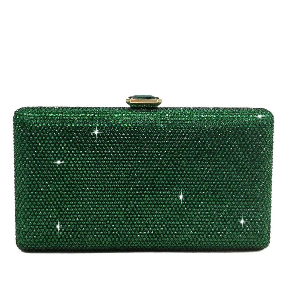 Green Crystal Evening Bags mal Party Box Clutch Wedding new
